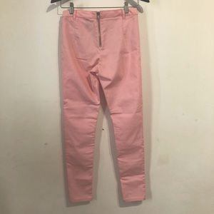 H&M light pink skinny dress pants with back zipper